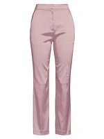 Satin Slim Cropped Pants