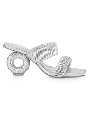 Valence 75MM Metallic Leather Sandals