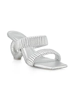 Valence 75MM Metallic Leather Sandals