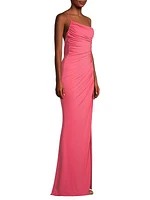 Winnipeg One-Shoulder Ruched Gown