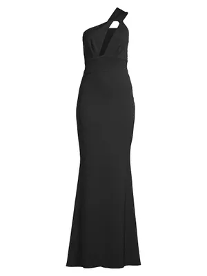 Edgy Asymmetrical One-Shoulder Gown