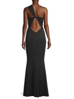 Edgy Asymmetrical One-Shoulder Gown