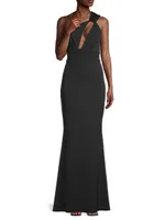 Edgy Asymmetrical One-Shoulder Gown