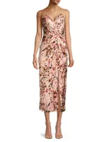 Come On Home Floral Midi-Dress