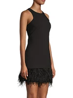 Cami Feather-Hem Minidress