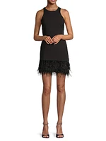 Cami Feather-Hem Minidress