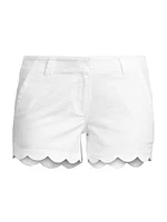 Scalloped-Trim Every Day Shorts