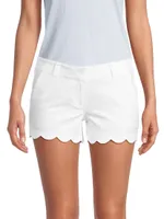 Scalloped-Trim Every Day Shorts