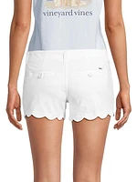 Scalloped-Trim Every Day Shorts