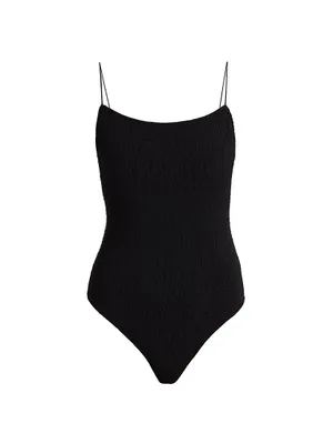 Smocked One-Piece Swimsuit