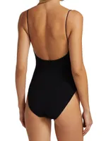 Smocked One-Piece Swimsuit