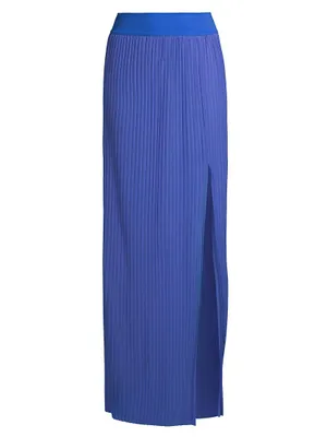 Mia Pleated Mesh Maxi Skirt