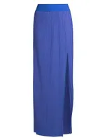 Mia Pleated Mesh Maxi Skirt