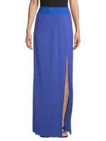 Mia Pleated Mesh Maxi Skirt