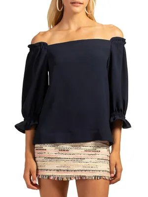 Equinox Ruffled Chiffon Top