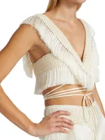 Fringe Trim Crop Top