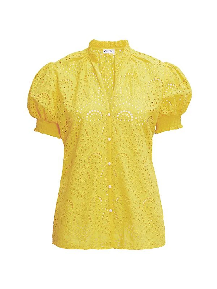 Mila Cotton Eyelet Blouse