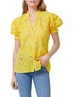 Mila Cotton Eyelet Blouse