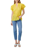 Mila Cotton Eyelet Blouse