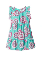 Little Girl's & Mandala-Print Woven Dress