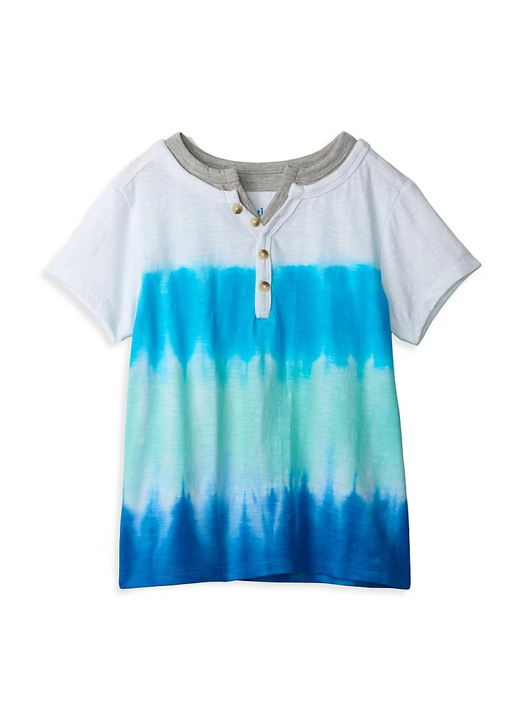 Little Boy's & Island Dip-Dye Henley Tee