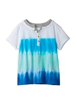 Little Boy's & Island Dip-Dye Henley Tee