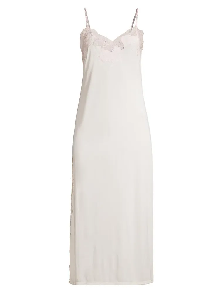 Contrast Lace-Trim Nightdress