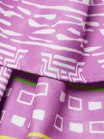 Geometric-Print Ruffle Skirt