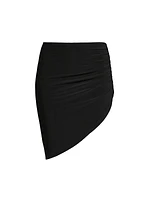 Draped Asymmetric Miniskirt