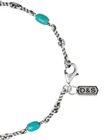 Sterling Silver & Turquoise Twisted Cable Chain Bracelet