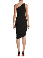 Diana Ruched One-Shoulder Midi-Dress