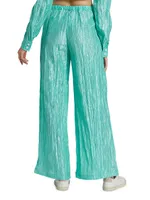 Crinkled Taffeta Pants