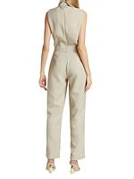 Cut-Out Sleeveless Turtleneck Jumpsuit