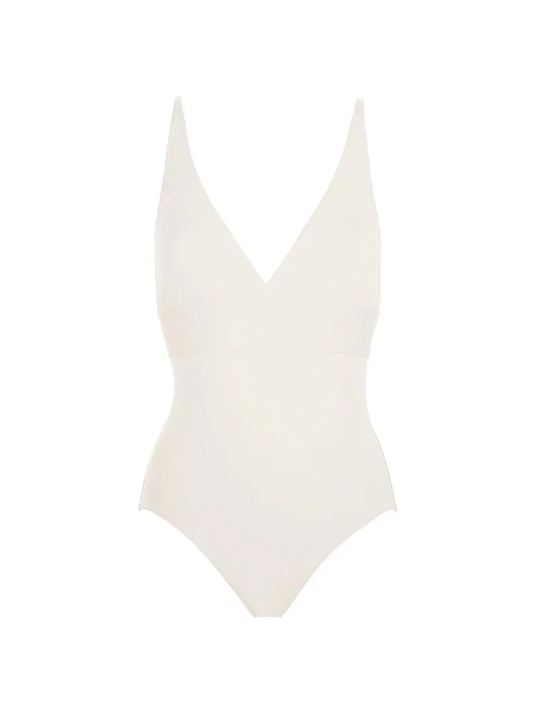 Larcin Triangle Tank One-Piece Swimsuit