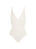 Larcin Triangle Tank One-Piece Swimsuit