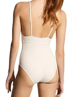 Larcin Triangle Tank One-Piece Swimsuit