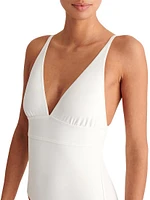 Larcin Triangle Tank One-Piece Swimsuit