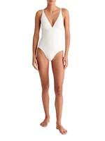 Larcin Triangle Tank One-Piece Swimsuit