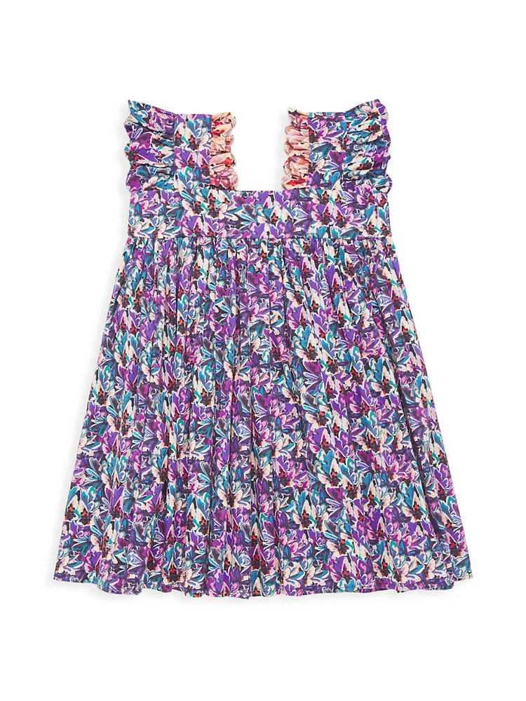 Little Girl's & Sleeveless Floral Dress