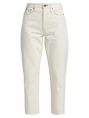 Alissa High-Waisted Cropped Barrel-Leg Jeans