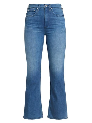 Nina High-Rise Stretch Flare Ankle Jeans