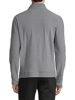 Skull Quarter-Zip Sweater