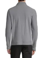 Skull Quarter-Zip Sweater