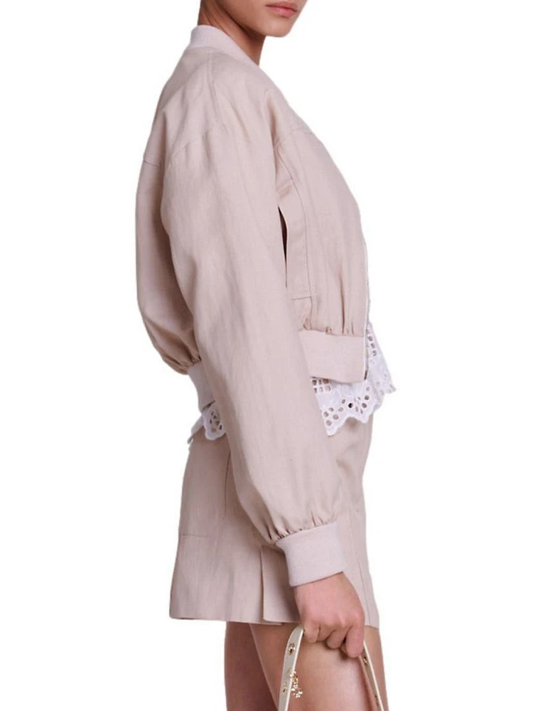 Cropped Linen Jacket