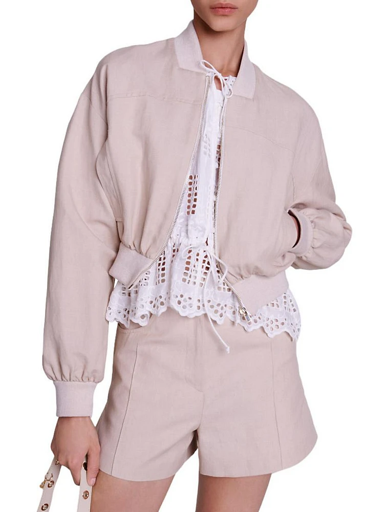 Cropped Linen Jacket