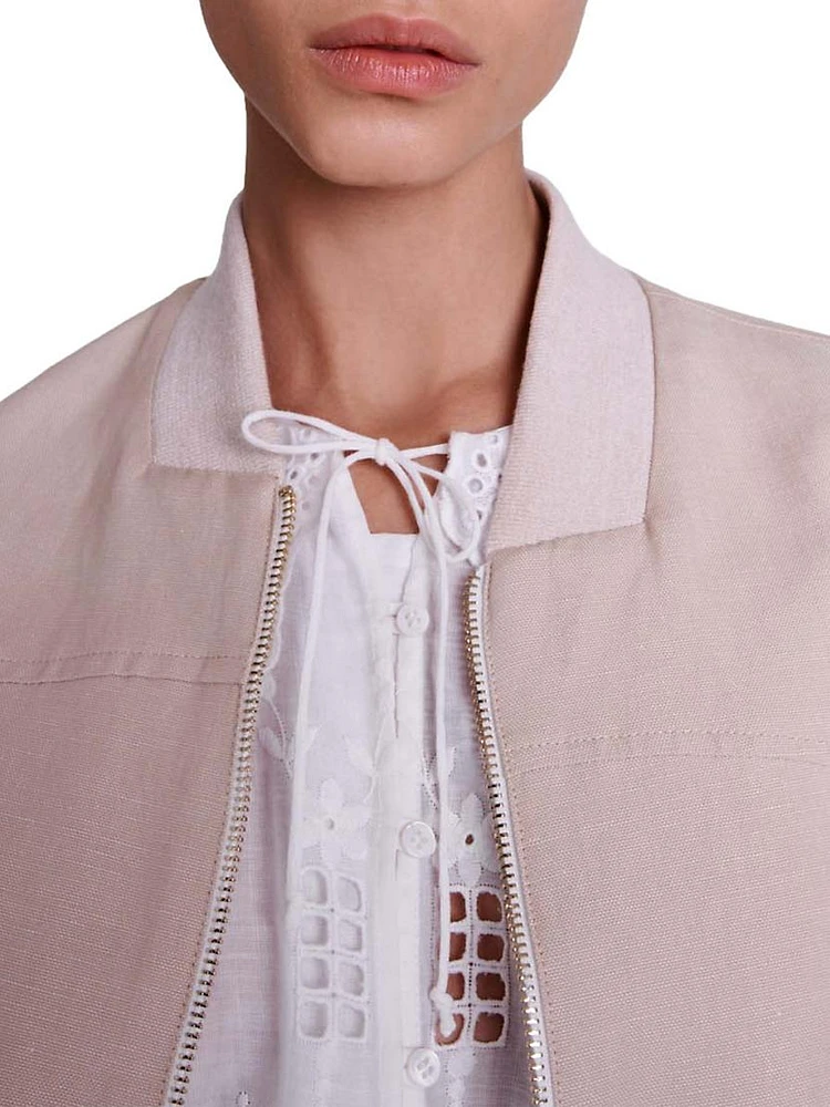 Cropped Linen Jacket