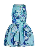 Floral Jacquard Bubble Dress