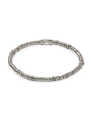 Sterling Silver Heishi Beaded Bracelet