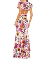 Floral Cut-Out Gown