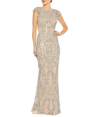 Beaded A-Line Gown